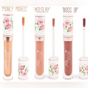 Pretty Vulgar Lip Gloss Trio 3% Hyaluronic Money Moves, 401Slay, Boss Up NIB